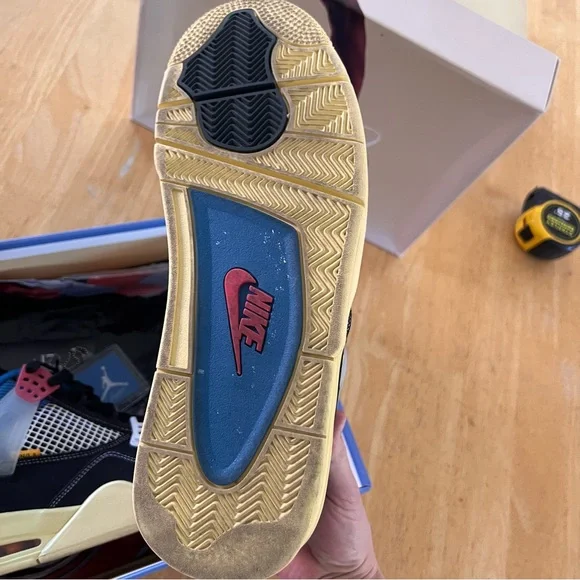 Air Jordan 4 Retro SP Black Blue Red with Cream Sole - Picture 7 of 9